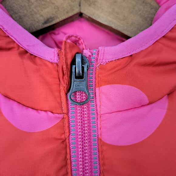 Hanna Andersson Red Pink Polka Dot Print Insulated Baby Snowsuit 18-24 Months - Picture 3 of 10